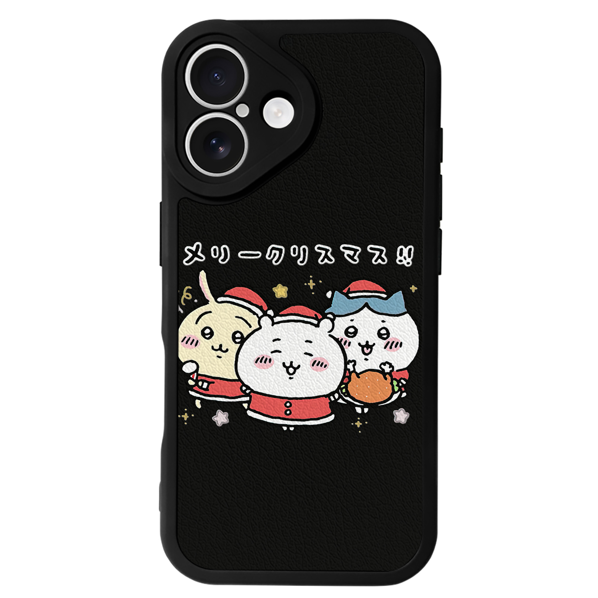 （画像用） ちいかわ ハチワレ Chii-kawa hachiware 【iPhone 16シリーズ対応】シリコンスマホケース（レザー調） 材質：シリコン